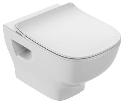Pack WC suspendu compact Jacob Delafon Patio + abattant + plaque + bâti