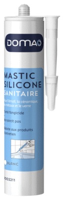 Mastic silicone sanitaire GEBSICONE W blanc 310 ml GEB 893150 - GEB -  893150